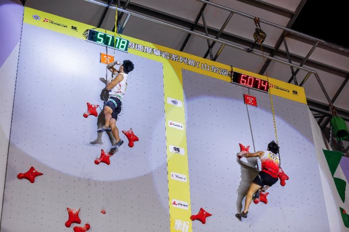 2025中国速度攀岩系列赛淄博收官 向畅周子羽摘金
