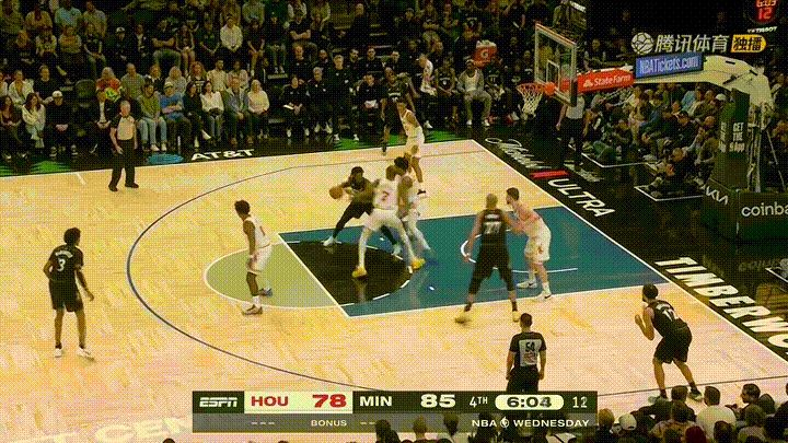 杜兰特关键表现难救主 火箭客场负森林狼两连败